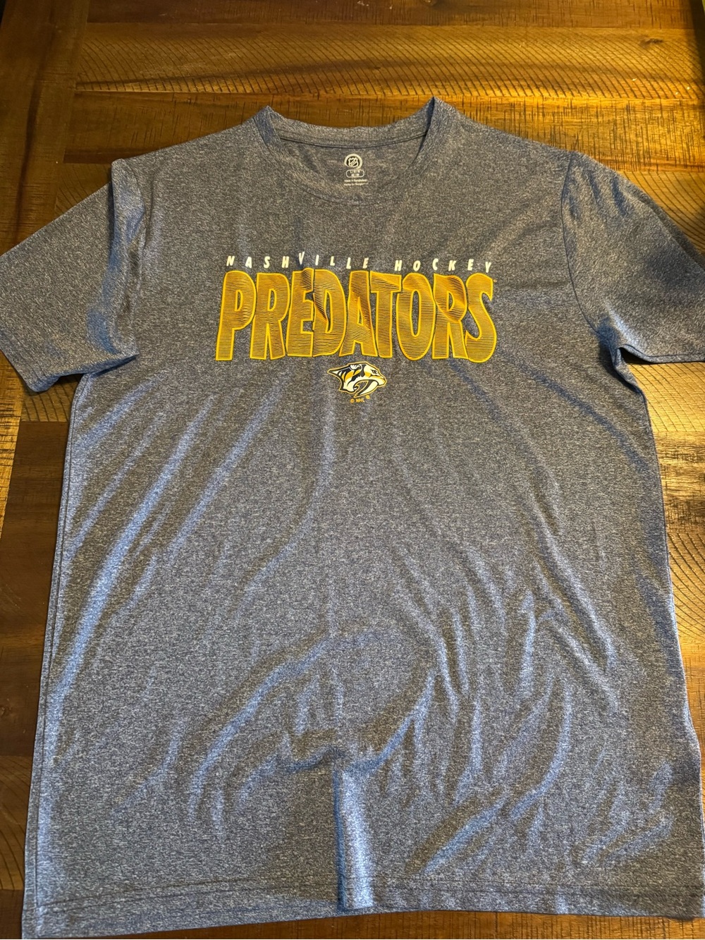 NHL Predators Heather Blue Short Sleeve Team Tee
